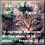 Rebecca's Cool Pet Site Award